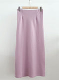 Lumie Banding Slit H-Line Long Skirt