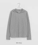 [Unisex] Seldas Button Waffle Hoodie