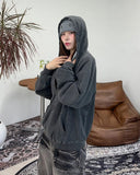 Kand Waffle Pigment Hooded Zip-Up