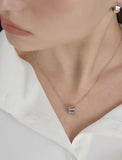 Iceblock Silver Necklace