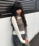 Warms Color Matching Layered T-Shirt Set