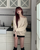 Courtner Two-Way Cable Boat Neck Knit