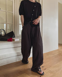 Royden Drape Two-Tuck Wide Slacks