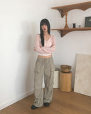 Iview eyelet punching crop cardigan