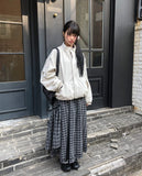 Beon Check Long Skirt