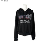 Corti 95 Lettering Loose Fit Hood Zip-Up