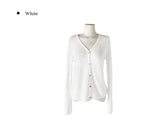 Hyoma V-neck Button Basic Knit Cardigan