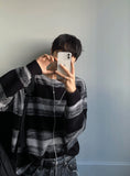 Stripe mix loose knit