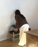 Poban Over Pocket Wood Duffle Knit Cardigan