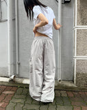 IREM Zipper String Two Way Banding Wide Cargo Pants