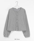 Kekoni Crop Basic Cotton Cardigan