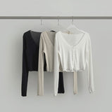 Soft Touch Slim Fit Span Long Sleeve Cardigan