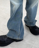 Kaise Washed Semi-Flare Jeans