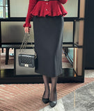 Belize Wool H-line Long Skirt