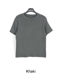 Needel brushed round short sleeve T-shirt