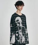 Geumone Washed Stripe Long Sleeves T-shirt