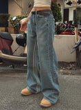 Trackline wide denim pants