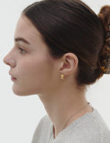 Ice Block Silver One-Touch Earrings S