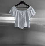 Lear Square Shirring Blouse