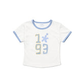 W 1993 Flower Baby Ringer T-shirt