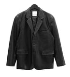 Maxi Cracked Leather Jacket