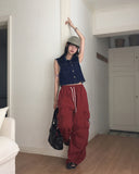 Tapi pocket snap button cap sleeve short sleeve denim shirt