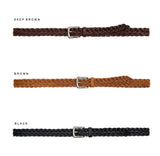 Twist leather belt