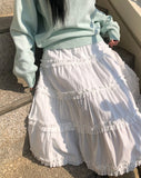 Hanyu Frill Midi Skirt