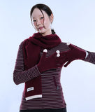 [SET] Short Color Matching Muffler & Gloves Set