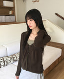 [MADE] Yujun Lace Button Ribbed Cardigan