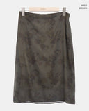Jubel Flower Chiffon Midi Skirt