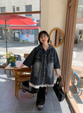 [unisex] Holet side color matching nylon wide pants