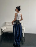 China lace hook slit sleeveless