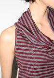 (2-way) STAR STUD DRAPE SLEEVELESS