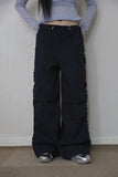 Side pinch frill pants