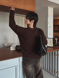 Caron shoulder button knit