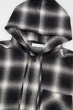 Reims over hooded check shirt
