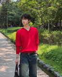 Solar Linen V-neck Knit