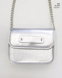 Twoyu Mini Square Leather Chain Crossbody Bag