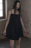 [mnem] Buckle Nylon Midi Dress