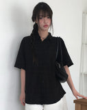 [MADE] Maret Summer Linen Check Overfit Short Sleeve Shirt