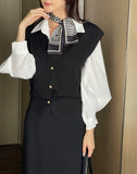 Billion V-neck Button Knit Cardigan Vest