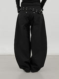 Lepro Studded Adjust Cotton Pants