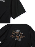Boat Cat Embroidery Short Sleeve T-shirt