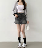 Modal Blend Material V-neck Long Sleeve Cardigan