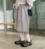 Benso Summer Banding Midi Skirt