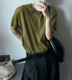 Raiden Round Linen Knit Olive