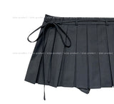 micro pleats strap skirt pants