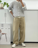 USA Cotton Curved Wide Pants