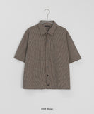 [Unisex] Belgou Crop Check Short Sleeve Shirt
